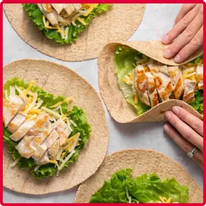 Chick-fil-A Cool Wrap Tray with sliced grilled chicken wraps