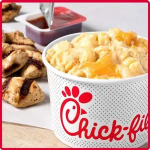 Chick-fil-A Mac & Cheese Tray with creamy macaroni and cheese