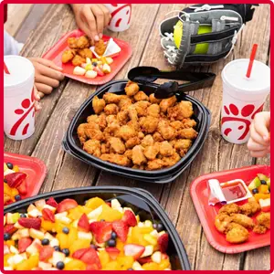 Chick-fil-A Nuggets Tray filled with fresh, bite-size chicken nuggets