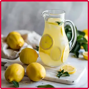 “Chick-fil-A fresh lemonade made daily with real lemons, water and cane sugar, served chilled as a classic refreshing drink.”