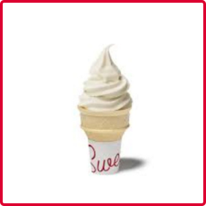 Vanilla Ice cream Cone Chick Fila