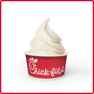 Vanilla Ice cream Cup chick fil a
