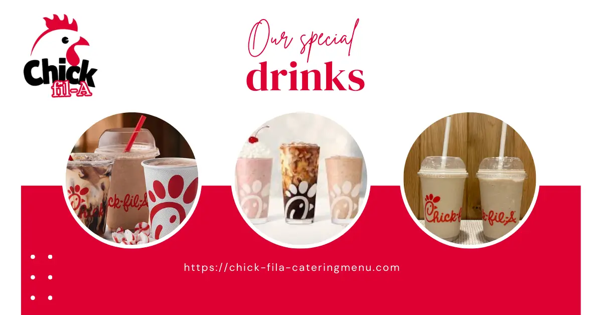 “Chick-fil-A drinks menu featuring soft drinks, lemonade, iced tea, and other refreshing beverages.”