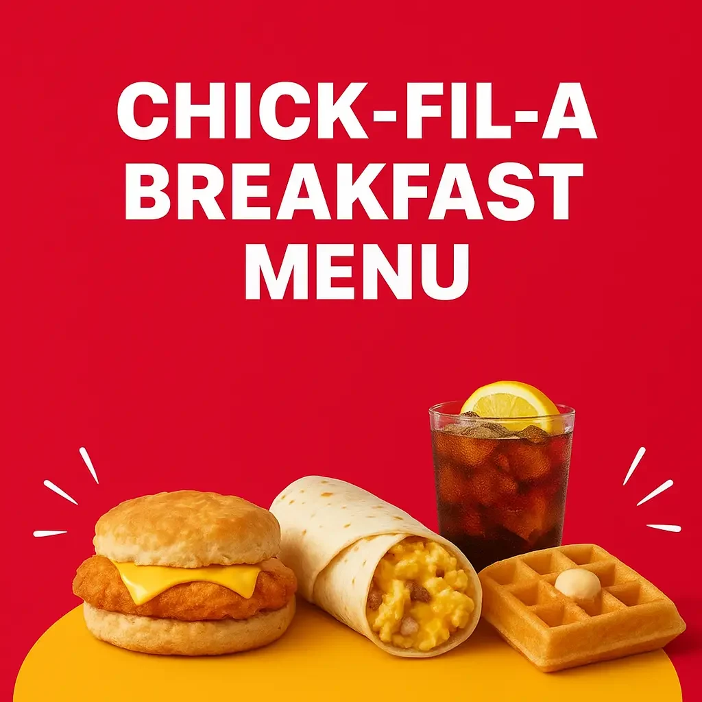 “Chick-fil-A breakfast menu with popular morning meals and fresh breakfast items”
